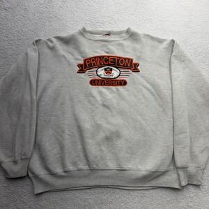 VTG Midwest Embroidery Princeton University Sweatshirt Mens XL Gray Ivy League